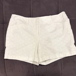 White House Black Market White Eyelet Women's Shorts